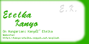 etelka kanyo business card